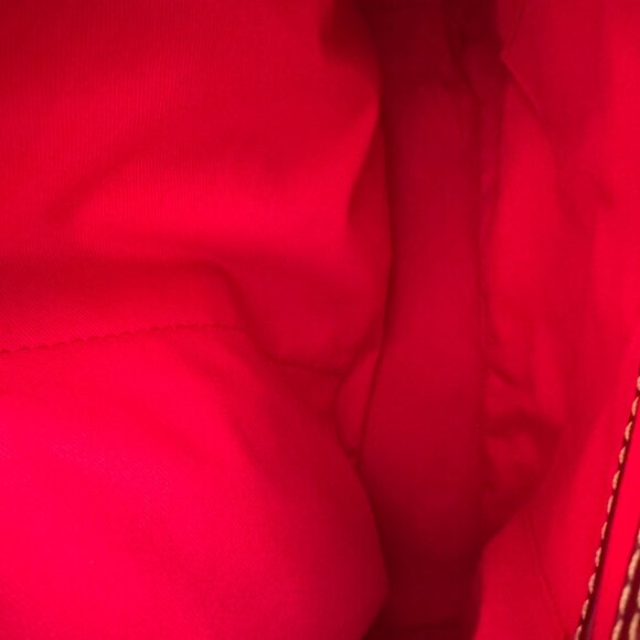 Dooney & Bourke Red Florentine Leather Zip Pod Backpack & Clutch Combo (Used) - Picture 14 of 16